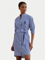 LAUREN RALPH LAUREN Sukienka koszulowa 200963845001 Niebieski Straight Fit. Niebieskie sukienki damskie Lauren Ralph Lauren, bez wzorów, z bawełny, bez kołnierzyka, bez ramiączek, koszulowe. Za 899.99 zł.