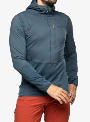 Bluza rozpinana męska Rab Ascendor Summit Hoody. Niebieskie bluzy męskie RAB, m, bez wzorów, z materiału, bez kaptura. Za 479.99 zł.