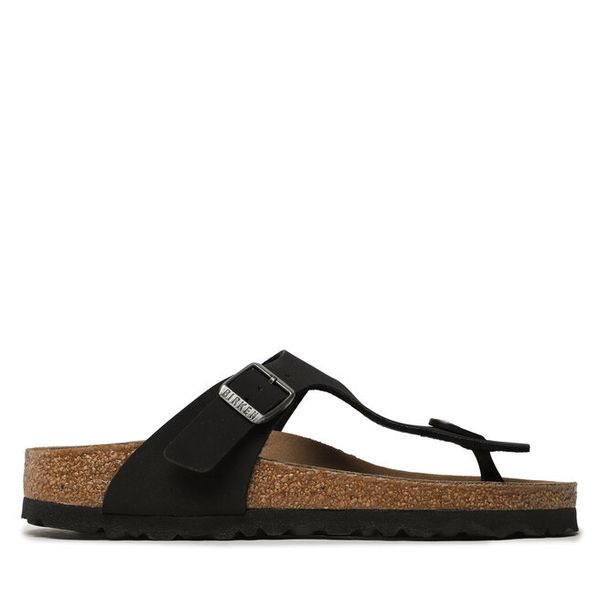 Japonki Birkenstock. Czarne klapki damskie Birkenstock, bez wzorów, bez obcasa. Za 359.99 zł.