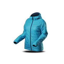 Kurtka Trimm DOUBLE LADY. Niebieskie kurtki sportowe damskie TRIMM, bez wzorów, z kapturem, trekkingowe. W wyprzedaży za 280.00 zł.