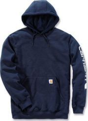 Carhartt Bluza Carhartt Midweight Signature Logo New Navy. Niebieskie bluzy męskie Carhartt, m, bez wzorów, bez kaptura. Za 265.11 zł.