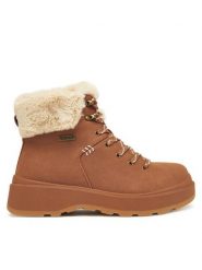 Skechers Trzewiki Park City 168087/CSNT Brązowy. Brązowe botki damskie Skechers, ze skóry, bez obcasa, na płaskiej podeszwie, bez zapięcia. Za 339.99 zł.