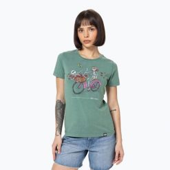 Koszulka damska Pitbull Cruisinandboozin. Zielone t-shirty damskie PITBULL, m, bez wzorów, z bawełny, eleganckie, bez kołnierzyka. Za 79.99 zł.