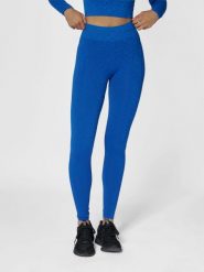Damskie legginsy bezszwowe Hummel MT Leo. Niebieskie legginsy damskie Hummel, s, bez wzorów, z dzianiny, na fitness i siłownię. Za 174.50 zł.