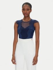Rinascimento Body CFC0122575003 Granatowy Slim Fit. Niebieskie bluzki damskie Rinascimento, xl, bez wzorów, z syntetyku, bez kołnierzyka, bez ramiączek. Za 219.99 zł.