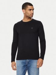Boss Longsleeve Tacls 50512111 Czarny Regular Fit. Czarne bluzki z długim rękawem męskie Boss, m, bez wzorów, z bawełny, bez kołnierzyka. Za 219.00 zł.
