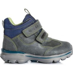D-D-step Chłopięce buty zimowe 34 szary. Szare buty zimowe chłopięce D-D-Step, bez wzorów, bez zapięcia. Za 205.00 zł.
