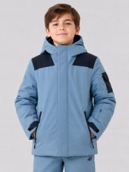 KURTKA ZIMOWA CHŁOPIĘCA 4F SNOWBOARDOWA TTJAM0838. Kurtki i płaszcze dla chłopców 4f, na jesień, bez wzorów, eleganckie, bez kaptura. Za 301.22 zł.