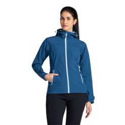 Damska kurtka softshell Kilpi RAVIA-W. Niebieskie kurtki damskie Kilpi, xs, bez wzorów, z softshellu, bez kaptura. Za 318.77 zł.