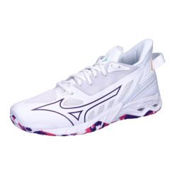 Buty do piłki ręcznej Mizuno Wave Mirage 5 Kobieta. Białe obuwie sportowe damskie Mizuno, bez wzorów, z materiału, na fitness i siłownię, mizuno wave. Za 597.70 zł.
