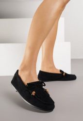 Czarne Mokasyny Ozdobione Frędzlami Kokardą i Koralikami Woodswift. Czarne mokasyny damskie Born2be, z jeansu, eleganckie. Za 89.99 zł.