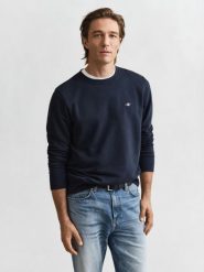 Gant Bluza Mężczyźni Bawełna niebieski, XXL. Niebieskie bluzy męskie GANT, m, bez wzorów, z bawełny, bez kaptura. Za 549.95 zł.