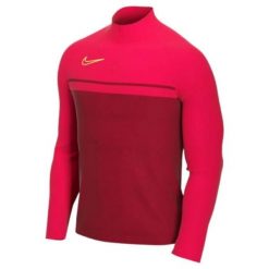 Męska Koszulka Academy 21 DriFIT Quarter Zip Drill Top. Czerwone koszulki sportowe męskie Nike, m, bez wzorów, z materiału, bez kołnierzyka, bez ramiączek, na fitness i siłownię, dri-fit (nike). Za 243.99 zł.
