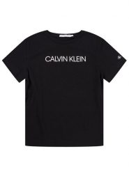 Calvin Klein Jeans T-Shirt Institutional SS IB0IB00347 Biały Regular Fit. Czarne t-shirty dla chłopców Calvin Klein Jeans, bez wzorów, z bawełny, bez ramiączek. Za 79.99 zł.