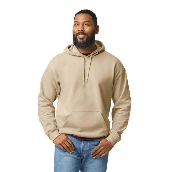 Bluza Z Kapturem Dla Dorosłych Unisex Softstyle Fleece Midweight. Brązowe bluzy męskie Gildan, m, bez wzorów, z kapturem. Za 146.99 zł.