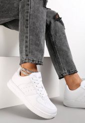 Białe Sneakersy Coreadenah. Białe obuwie sportowe damskie Renee, bez wzorów. Za 74.99 zł.