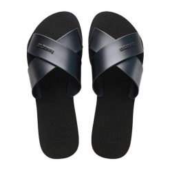 Klapki Havaianas Model 4148866h Kolor Czarny. Czarne klapki damskie Havaianas, bez wzorów, z gumy, sportowe, bez obcasa. Za 73.99 zł.