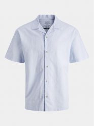 Jack & Jones Koszula Summer 12248382 Niebieski Relaxed Fit. Niebieskie koszule męskie Jack & Jones, m, bez wzorów, z bawełny, bez kołnierzyka, bez ramiączek. Za 99.99 zł.