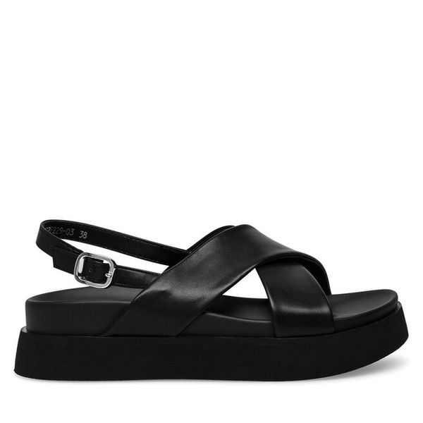 Sandały Jenny Fairy. Czarne klapki damskie Jenny Fairy, bez wzorów, bez obcasa, na płaskiej podeszwie, bez zapięcia. Za 83.99 zł.