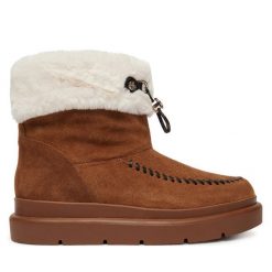 Śniegowce Guess. Brązowe śniegowce i trapery damskie Guess. Za 714.99 zł.