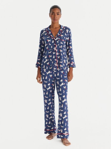 Kate Spade Piżama KSI82772 Niebieski Regular Fit. Niebieskie piżamy damskie Kate Spade, m, bez wzorów, z syntetyku, bez ramiączek. Za 559.99 zł.