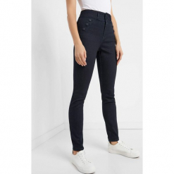 Jegginsy z wysokim stanem. Niebieskie legginsy damskie Orsay, z bawełny. Za 99.99 zł.