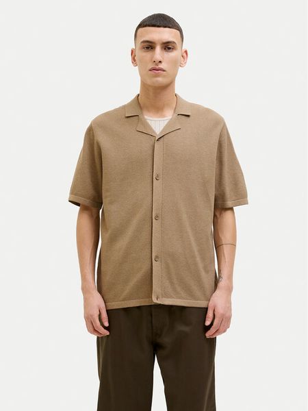 Jack & Jones Polo Orion 12268226 Beżowy Relaxed Fit. Brązowe koszulki polo męskie Jack & Jones, l, bez wzorów, z syntetyku, bez ramiączek. Za 89.99 zł.