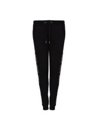 Guess Spodnie "Dani" | Q3OQ18KB170 | Kobieta | Czarny. Czarne spodnie materiałowe damskie Guess, m, z aplikacjami, z bawełny. W wyprzedaży za 239.00 zł.
