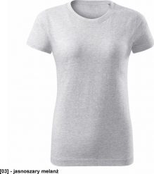 MALFINI Basic Free F34 - ADLER - Koszulka damska, 160 g/m, - jasnoszary melanż XS. Szare t-shirty damskie Malfini, m, bez wzorów, bez kołnierzyka. Za 23.54 zł.
