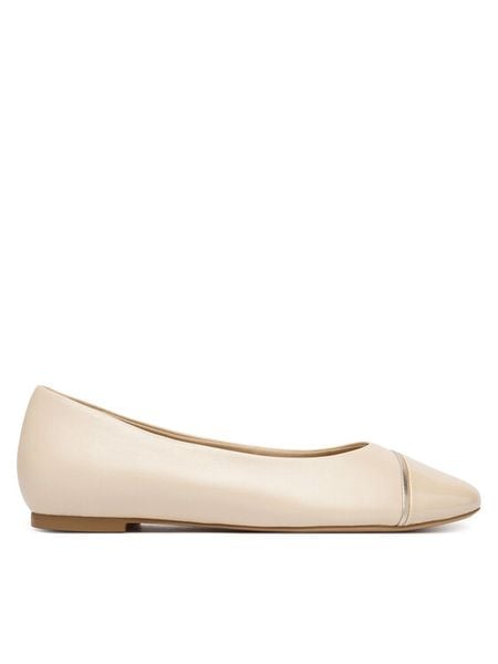 Caprice Baleriny 9-22107-46 Beżowy. Brązowe baleriny damskie Caprice, bez wzorów, ze skóry, bez obcasa. Za 203.99 zł.