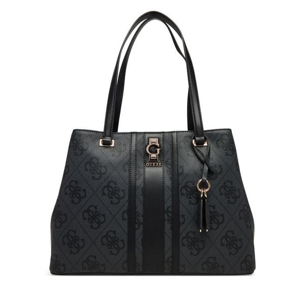 Torebka Guess. Szare torebki do ręki damskie Guess, z aplikacjami, klasyczne, bez dodatków. Za 419.99 zł.