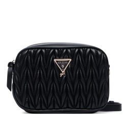 Torebka Guess. Czarne listonoszki damskie Guess, z aplikacjami, bez dodatków. Za 264.99 zł.