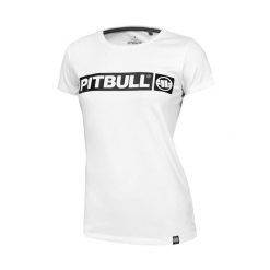 Koszulka damska Pitbull Hilltop. Białe koszulki sportowe damskie PITBULL, xs, bez wzorów, bez kołnierzyka, bez ramiączek. Za 69.99 zł.
