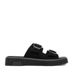 Klapki Lasocki. Czarne klapki damskie Lasocki, bez wzorów, bez obcasa. Za 169.99 zł.