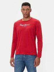Pepe Jeans Longsleeve Eggo Long N PM5010135 Czerwony Regular Fit. Czerwone bluzki z długim rękawem męskie Pepe Jeans, l, bez wzorów, z bawełny, bez kołnierzyka. Za 159.99 zł.