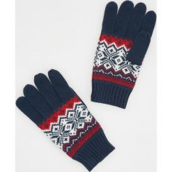 Rękawiczki - Granatowy. Niebieskie rękawiczki męskie Reserved. Za 39.99 zł.