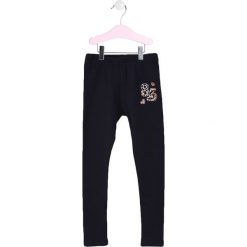 Granatowe Legginsy Gresham. Legginsy dla dziewczynek Born2be, z aplikacjami, z dzianiny, długie. Za 29.99 zł.