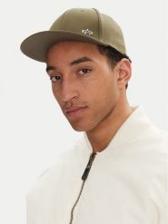 Alpha Industries Czapka z daszkiem Metal Label 156905 Zielony. Zielone rękawiczki męskie Alpha Industries, bez wzorów, z materiału. Za 99.99 zł.