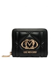 LOVE MOSCHINO Portfel JC5641PP0PLC0000 Czarny. Czarne portfele damskie Love Moschino, bez wzorów, ze skóry. Za 459.99 zł.