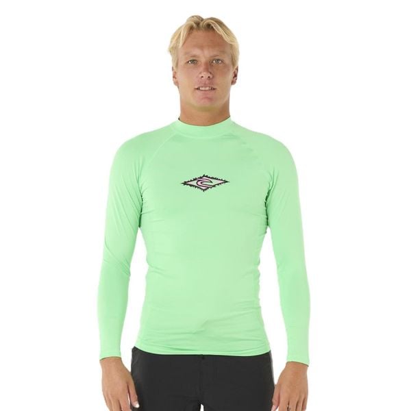 Longsleeve do pływania męski Rip Curl Raw Energy UPF Performance. Zielone kąpielówki męskie Rip Curl, m, bez wzorów, do pływania. Za 119.99 zł.