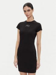 HUGO Sukienka codzienna 50537240 Czarny Slim Fit. Czarne sukienki damskie Hugo, na co dzień, l, bez wzorów, z bawełny, bez kołnierzyka, bez ramiączek, proste. Za 279.99 zł.