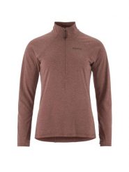 Craft Wool LS Tee W – bluzka damska z długim rękawem z wełny merino i poliestru. Brązowe bluzki damskie Craft, s, bez wzorów, z dzianiny, bez kołnierzyka, bez ramiączek. Za 382.00 zł.