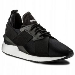 Buty sportowe damskie Puma Muse Satin EP Wn's Black 365534 03. Czarne obuwie sportowe damskie Puma, bez wzorów. Za 219.00 zł.