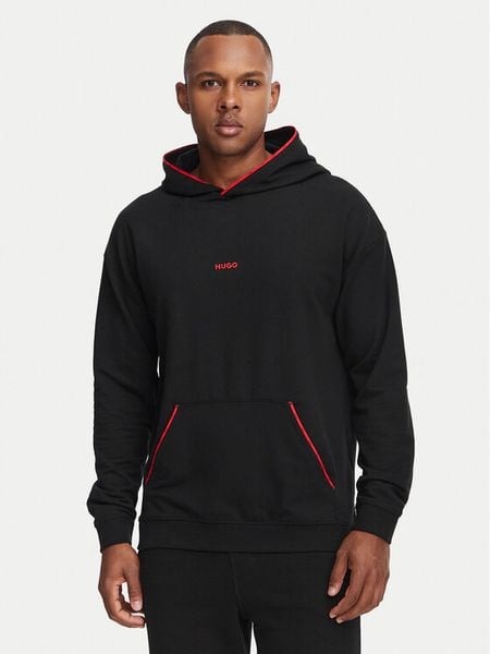 HUGO Bluza Noah 50566164 Czarny Regular Fit. Czarne bluzy męskie Hugo, m, bez wzorów, z lyocellu, bez kaptura. Za 386.99 zł.