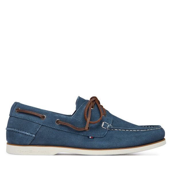 Półbuty Tommy Hilfiger. Niebieskie półbuty na co dzień męskie Tommy Hilfiger, bez zapięcia. Za 323.99 zł.
