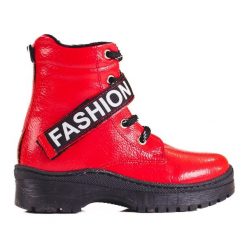 W. Potocki Botki dziewczęce Potocki fashion czerwone. Czerwone botki dziewczęce bez zapięcia. Za 202.10 zł.