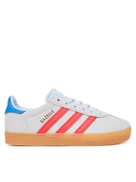 Adidas Sneakersy Gazelle KI4036 Niebieski jasny. Niebieskie buty sportowe chłopięce Adidas, bez wzorów, ze skóry, bez zapięcia. Za 191.99 zł.