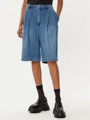 MICHAEL Michael Kors Bermudy MR5906WF27 Niebieski Relaxed Fit. Niebieskie szorty damskie MICHAEL Michael Kors, bez wzorów, z bawełny. Za 489.99 zł.