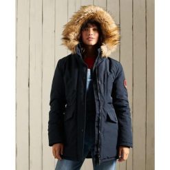 Parka damska Superdry Everest. Niebieskie parki damskie Superdry., bez wzorów, bez kaptura. Za 856.85 zł.