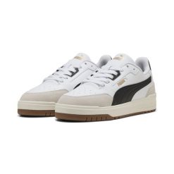 Sneakersy unisex Shuffle Downtown PUMA White Black Vapor Gray. Białe obuwie sportowe damskie Puma, bez wzorów, trekkingowe. W wyprzedaży za 189.00 zł.